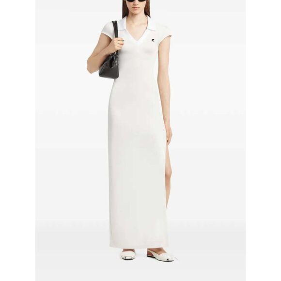 Courreges Women Long Dress With Logo - Picture 2 of 5